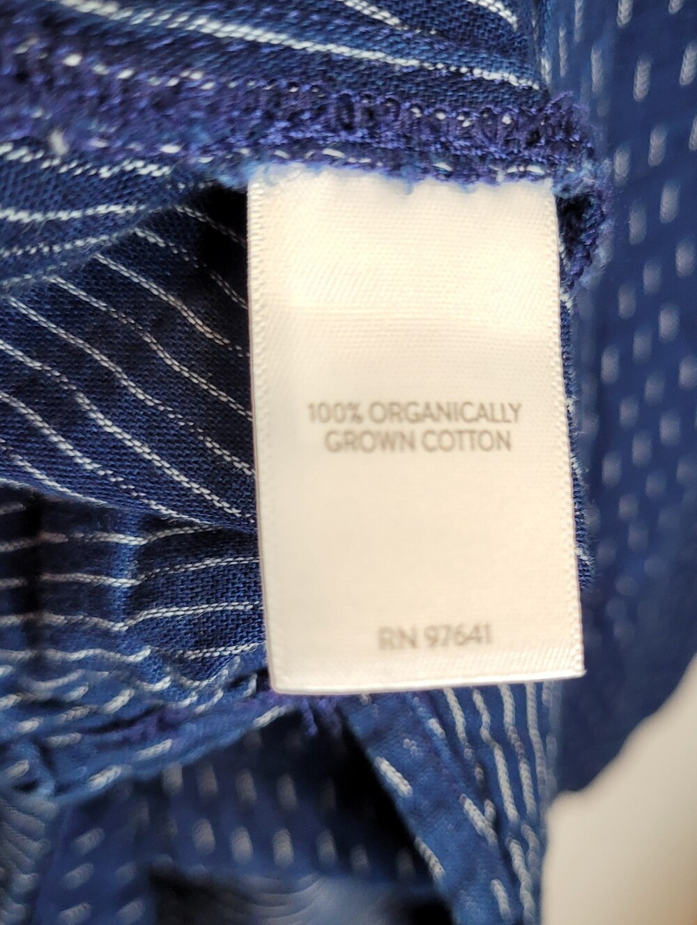 Pure Jill Indigo Open Front Kimono Topper 2X Dark Blue Organic Cotton - Picture 4 of 4